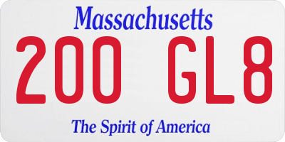 MA license plate 200GL8