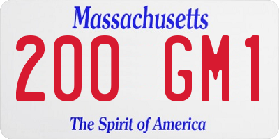 MA license plate 200GM1