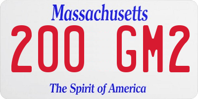 MA license plate 200GM2