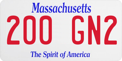MA license plate 200GN2