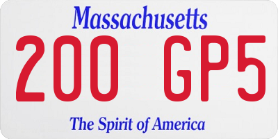 MA license plate 200GP5