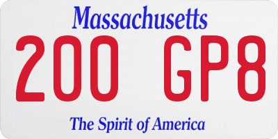 MA license plate 200GP8