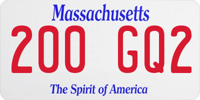 MA license plate 200GQ2