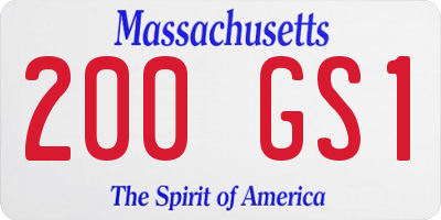 MA license plate 200GS1