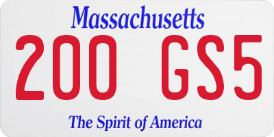 MA license plate 200GS5