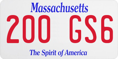 MA license plate 200GS6