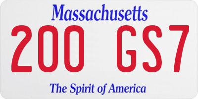 MA license plate 200GS7