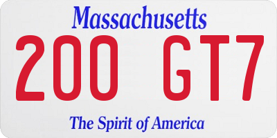 MA license plate 200GT7