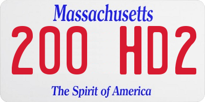 MA license plate 200HD2