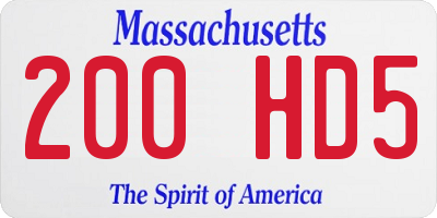 MA license plate 200HD5