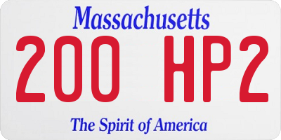 MA license plate 200HP2