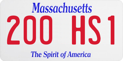 MA license plate 200HS1