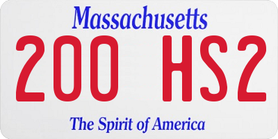 MA license plate 200HS2