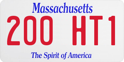 MA license plate 200HT1