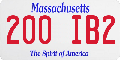 MA license plate 200IB2