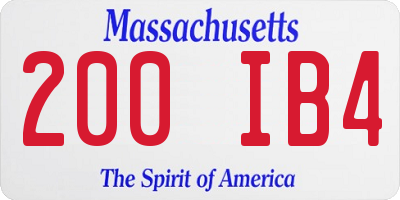 MA license plate 200IB4