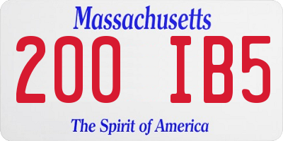 MA license plate 200IB5