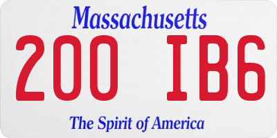 MA license plate 200IB6
