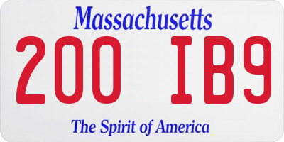 MA license plate 200IB9