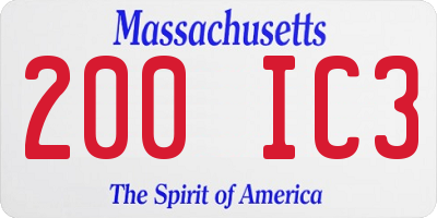 MA license plate 200IC3