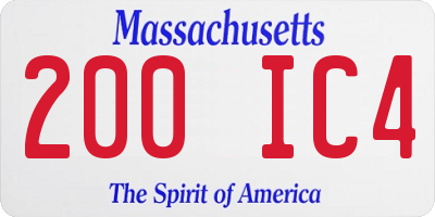 MA license plate 200IC4