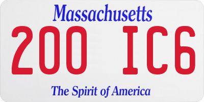MA license plate 200IC6