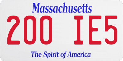 MA license plate 200IE5