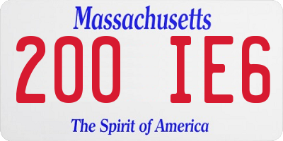MA license plate 200IE6