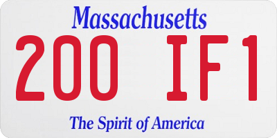 MA license plate 200IF1