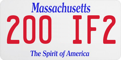 MA license plate 200IF2