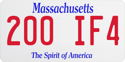MA license plate 200IF4