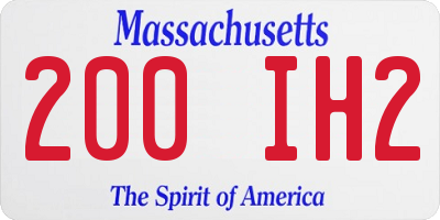 MA license plate 200IH2