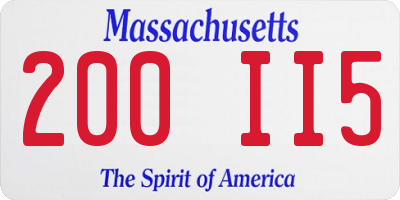 MA license plate 200II5