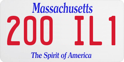 MA license plate 200IL1