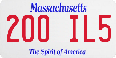MA license plate 200IL5