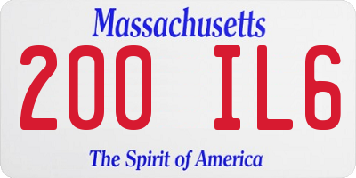 MA license plate 200IL6