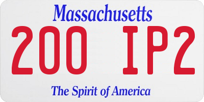 MA license plate 200IP2