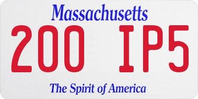 MA license plate 200IP5