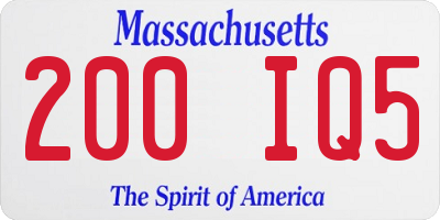 MA license plate 200IQ5