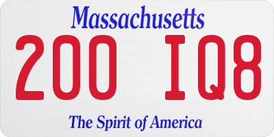 MA license plate 200IQ8