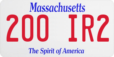 MA license plate 200IR2