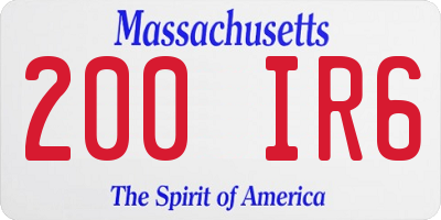 MA license plate 200IR6