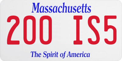 MA license plate 200IS5