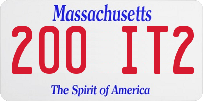 MA license plate 200IT2