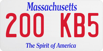 MA license plate 200KB5