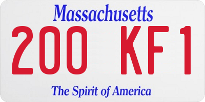 MA license plate 200KF1