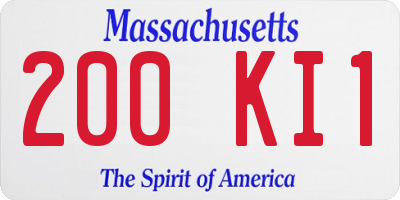 MA license plate 200KI1