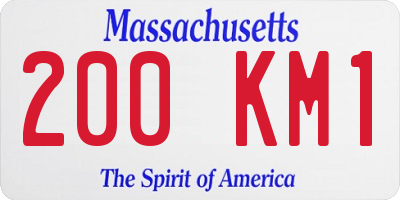 MA license plate 200KM1