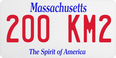 MA license plate 200KM2