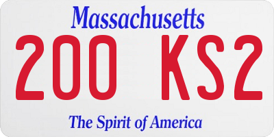 MA license plate 200KS2